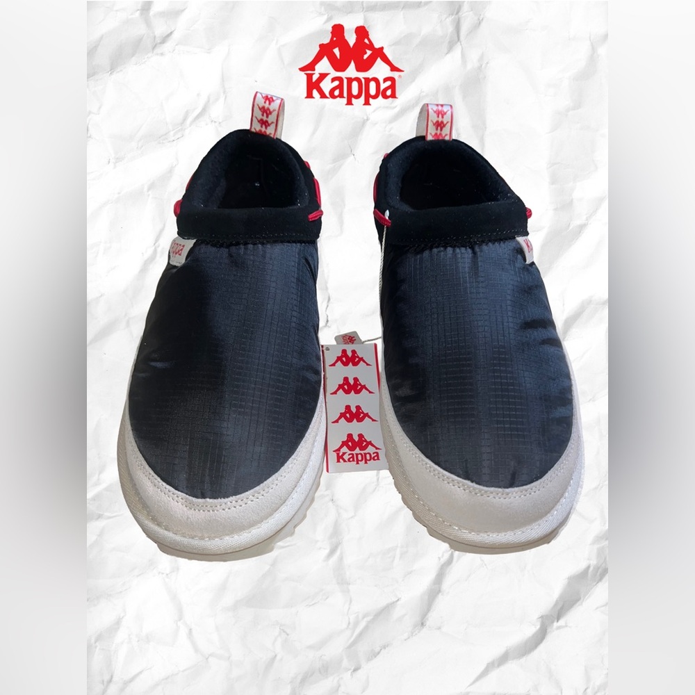 Kappa 222 Banda Mule Black and White Slip-On Sneaker Mule